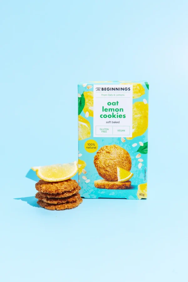 The Beginnings Oat Lemon Cookies Natural Gluten and Preservative free 80 g