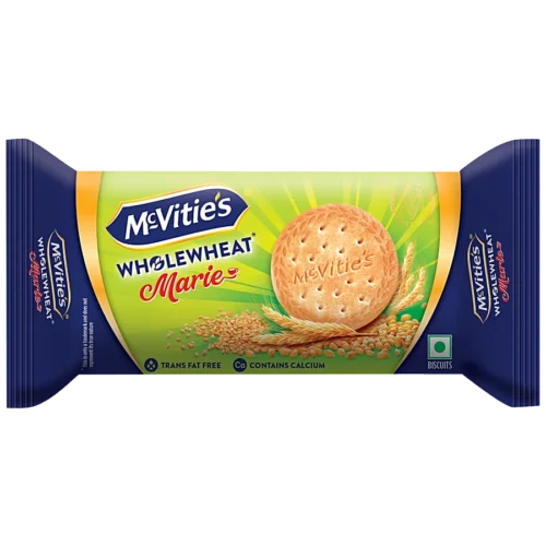 McVities Mcvitie's Wholewheat Marie Biscuits With Goodness Of Calcium 195G Pack Of 8