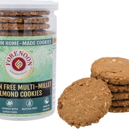 818C2gGej0L Fore Noon Multi Millet Gluten Free Almond Cookie High Fiber Multi-Grain Biscuit