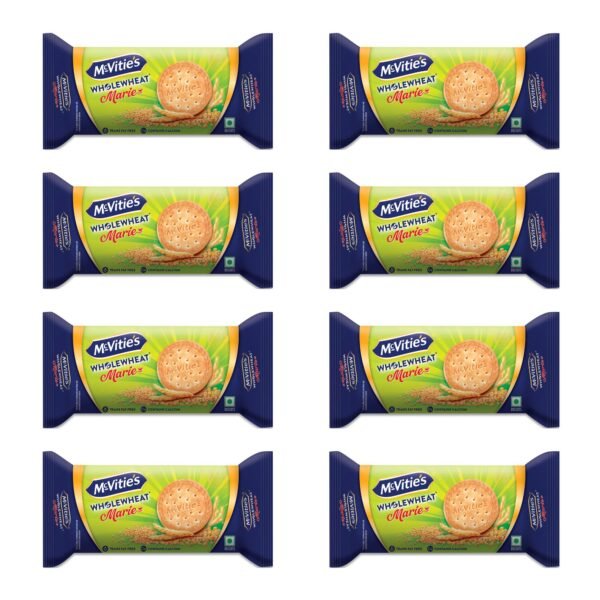 McVities Mcvitie's Wholewheat Marie Biscuits With Goodness Of Calcium 195G Pack Of 8