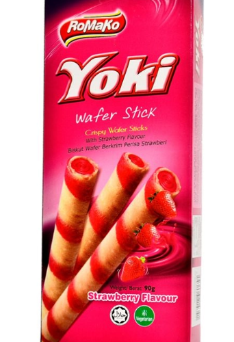 ROMAKO Yoki Wafer Stick 90g - Strawberry