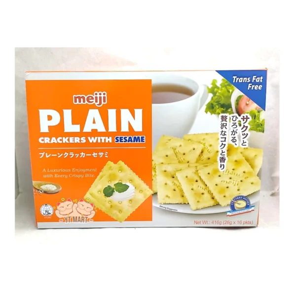 Meiji Plain Crackers With Sesame 416g (26g x 16pcks)