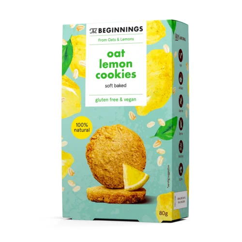 oatlemoncookies The Beginnings Oat Lemon Cookies Natural Gluten and Preservative free 80 g